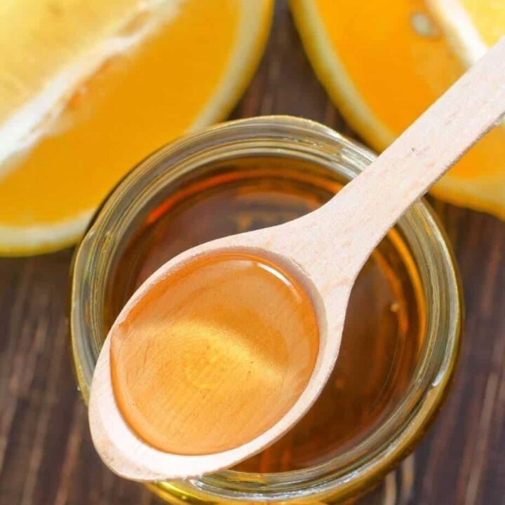 honey on a spoon