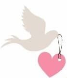 dove carrying a heart